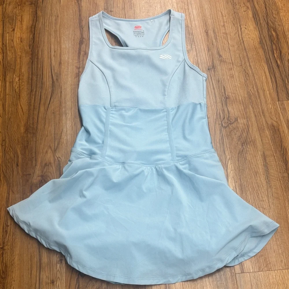 Selkirk Light Blue Athletic Tennis Dress with logo small pickleball - Picture 4 of 5